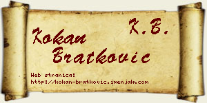 Kokan Bratković vizit kartica